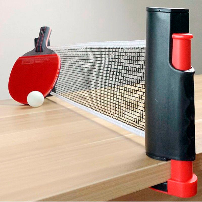 Red de ping pong, juega en cualquier lugar, red de tenis de mesa  retráctil para cualquier mesa, red de ping pong portátil ajustable para  cualquier mesa, soporte de viaje para deportes